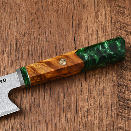 Forest Epoxy Damascus Kiritsuke 20 cm